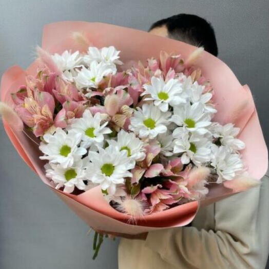 Букет с альстромерией ( Альстромерия хризантема )