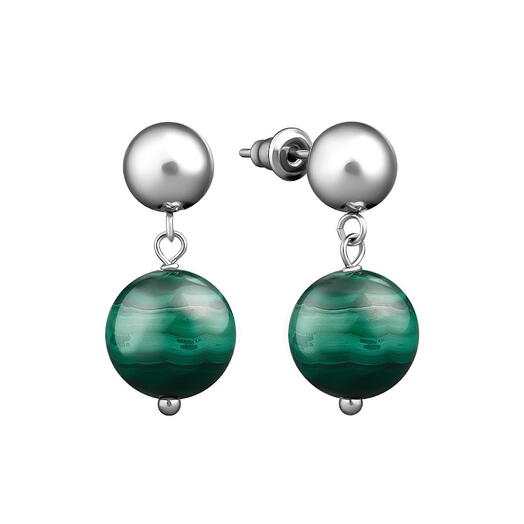Серьги BASIC 8 GREEN
