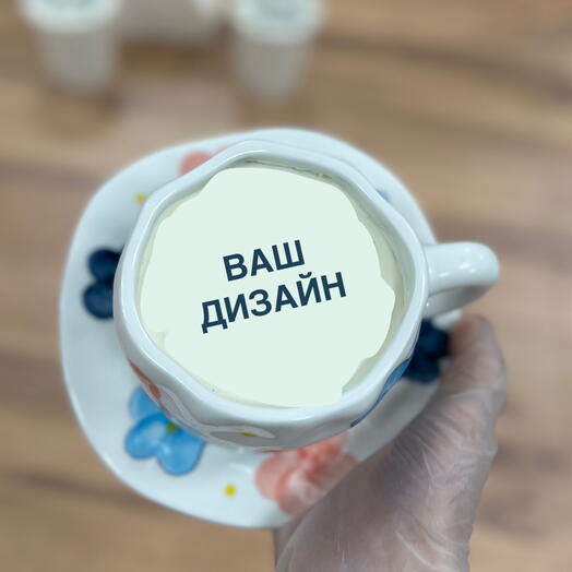 Суши Чашка с цветочным рисунком и Вашим дизайном