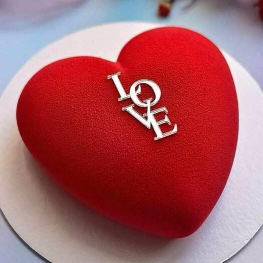 Муссовый торт сердце на 14 февраля