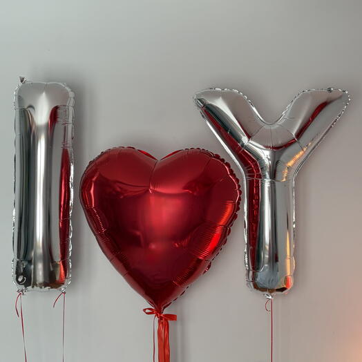 Набор шаров «Признание в любви» с большим сердцем на 14 февраля