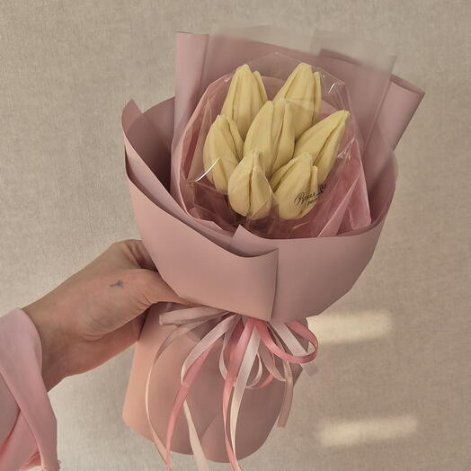 Букетик тюльпанов из бельгийского шоколада 💝🍫
