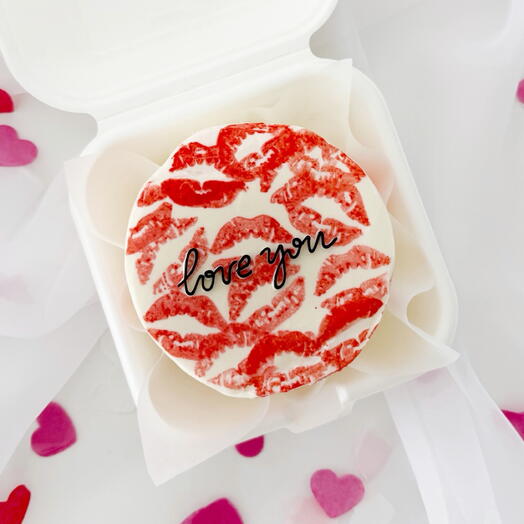 Бенто-торт поцелуи «I LOVE YOU»