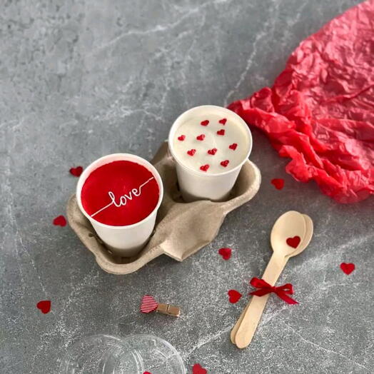 Трайфлы на 14 февраля love сердечки