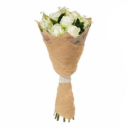 Шикарный букет Белых Роз (5 роз)