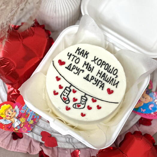 Бенто торт «как хорошо, что мы нашли друг друга»