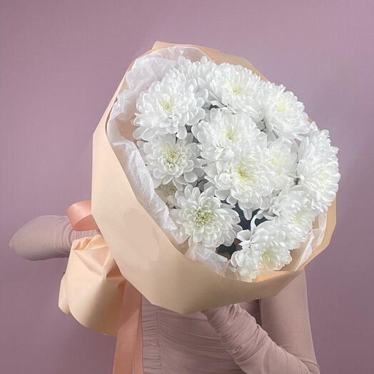 Маме с любовью  кустовая хризантема