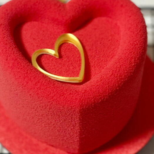 Муссовый бенто торт с сердцем