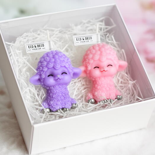 Набор свечей Овечка Молли Клубника и Лаванда