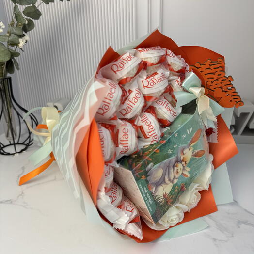 Букет из рафаэллок и чая маме, любимой маме и бабушке/8 марта