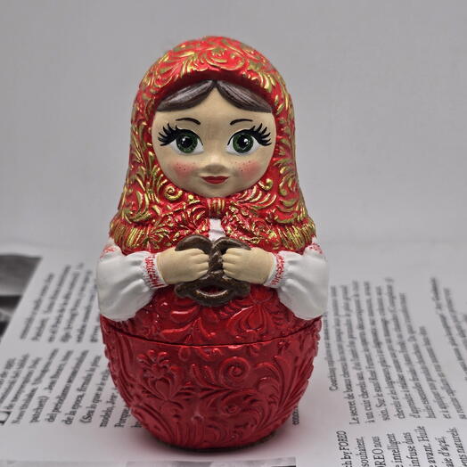 Свеча ручной работы матрёшка