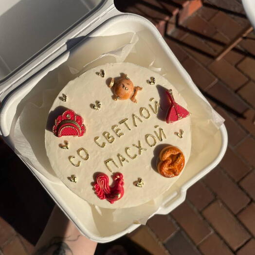 Бенто торт "Со светлой пасхой" для мамы, жены, сестры, дочки, бабушки