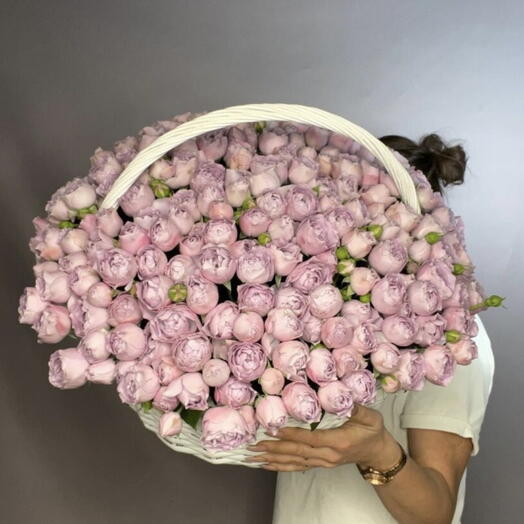 💗Корзина с цветами💗кустовыми розами
