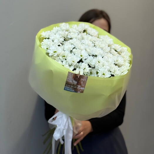 Букет из 15 ромашковых хризантем