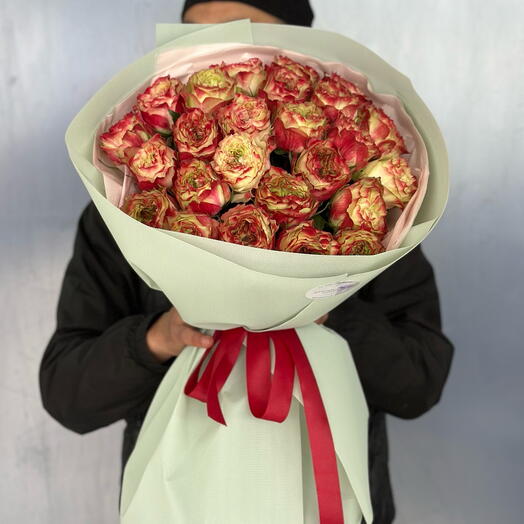 Букет из 25 пионовидных роз🌹