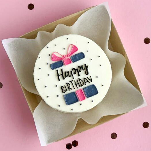 Бенто торт "Happy birthday" - подарок на день рождения, презент