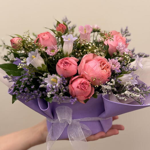 Fairy Land Composition with Bombastic Pink Rose