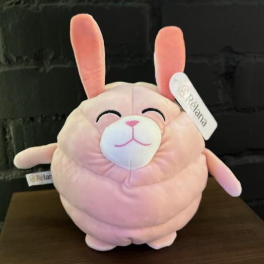 Игрушка зайчик шарик нежно розовый