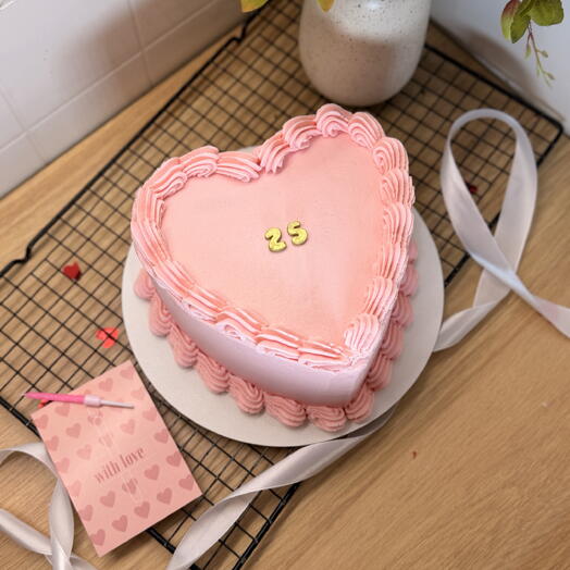 торт «Сердце с цифрой» 💗🎂 1300гр