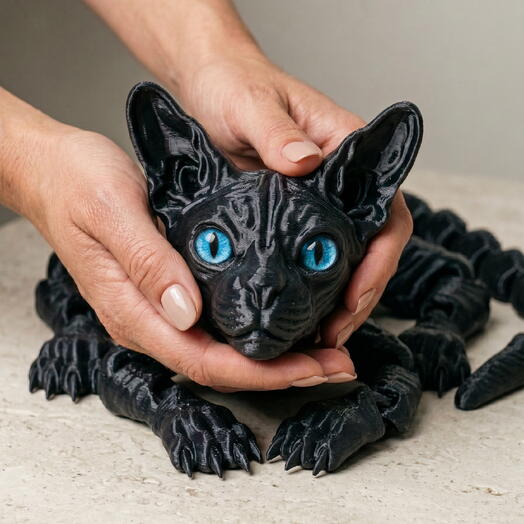 Кот сфинкс большой подвижный