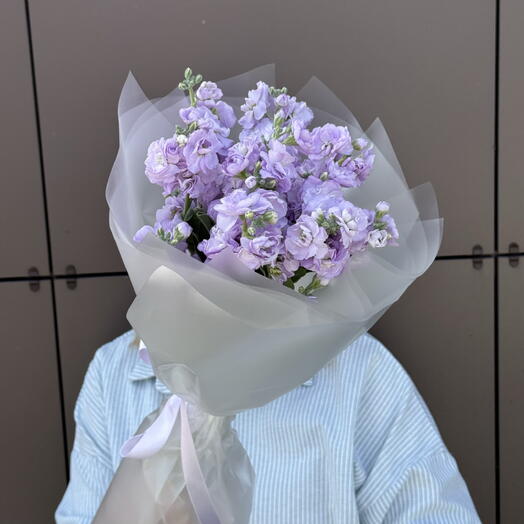 Букет-комплимент из 5 веток ароматной кустовой Матиолы💜
