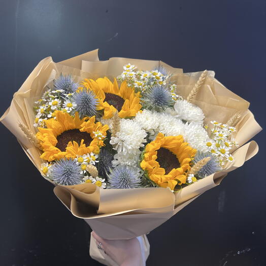 Букет с подсолнухами 🌻