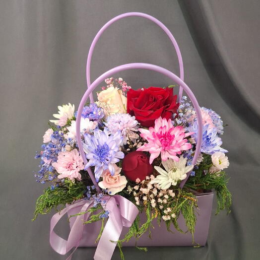 Сиреневая сумка цветов 💜