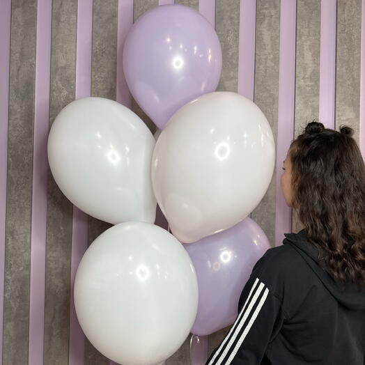 Нежные шары 7 штук 💜🤍