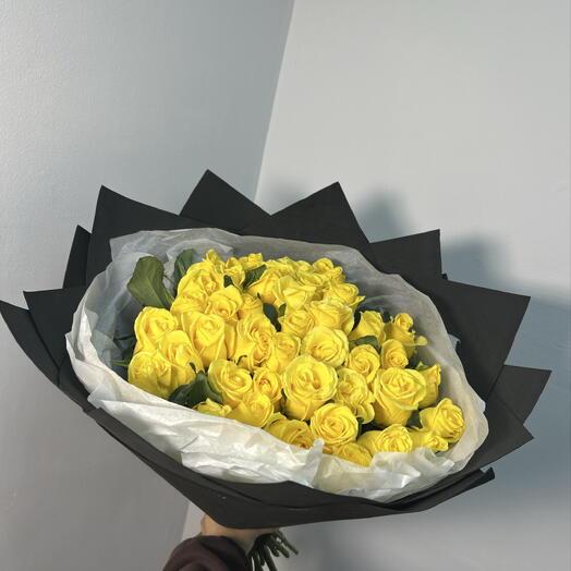 Букет из 45 желтых роз