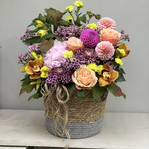 Осенняя композиция в корзине 🌺