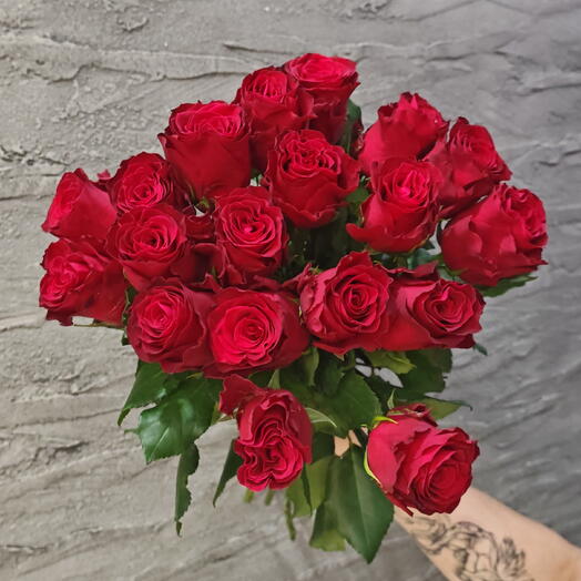 Роза эквадор 19шт без упаковки