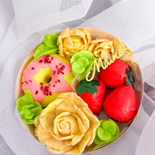 Бокс-ассорти «Маме»: Зефир + Чизкейк + Клубника 🍓🌸