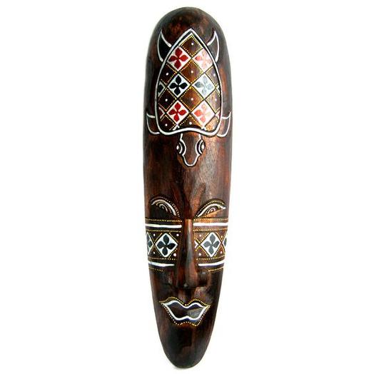 Ethnic mask with a turtle 50 cm
