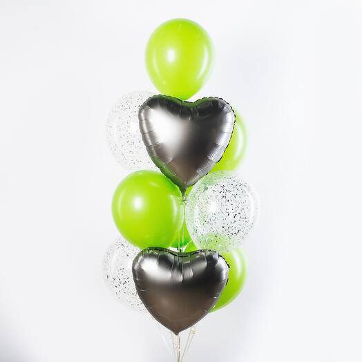 Bouquet of balloons with helium "Summer Hearts"