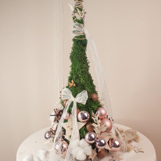 Ёлка из стабилизированного мха ручной работы