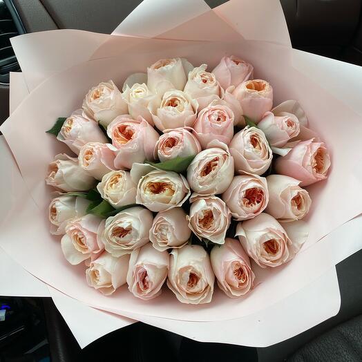 Ramo de rosas en forma de peonía Julieta