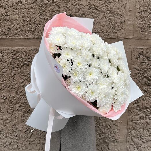 Кустовые хризантемы белые