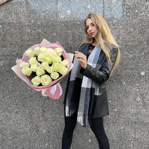 White Roses 21 pcs. Ecuador