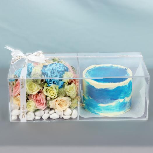 Cloud cake And Flowers