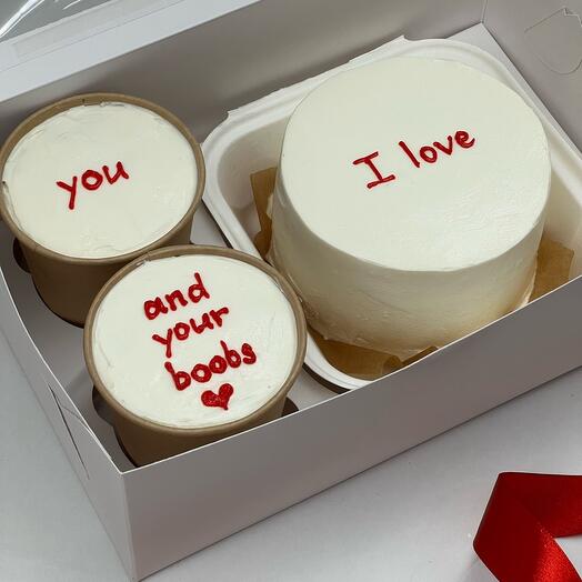Conjunto de pasteles y pasteles para ella
