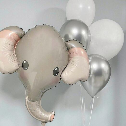 A set of balloons with helium Elephant