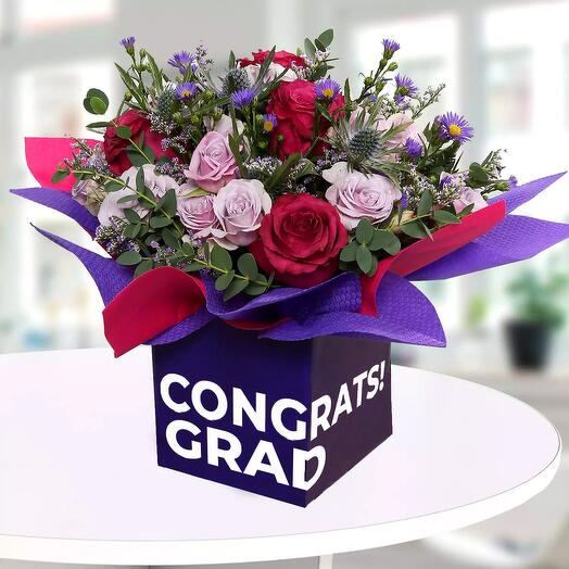 Congrats Grad Flowe Vase