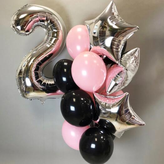 A set of balls with a number