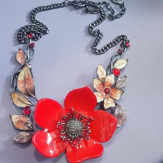 Colgante"AMAPOLA ROJA"