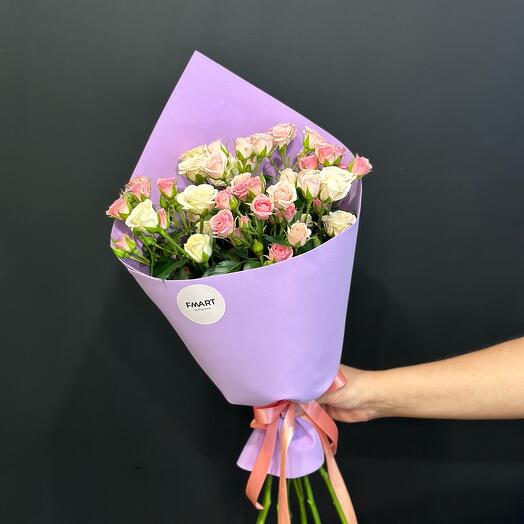 Букет из кустовых роз N9💜