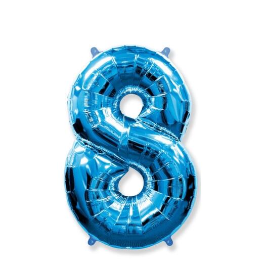 Шар-цифра "8" гелиевый, цвет синий