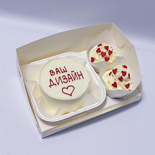 Бенто торт и капкейки с вашим декором