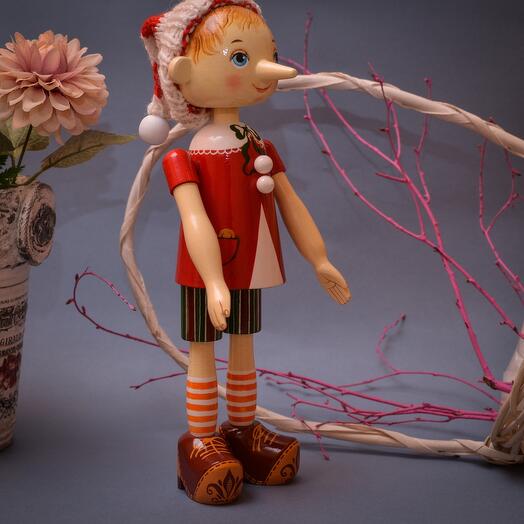 Pinocchio. Handmade work. Tree