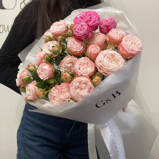 Rosetas de arbusto en forma de peonía