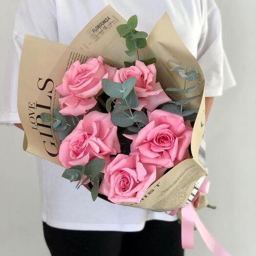 French pink roses